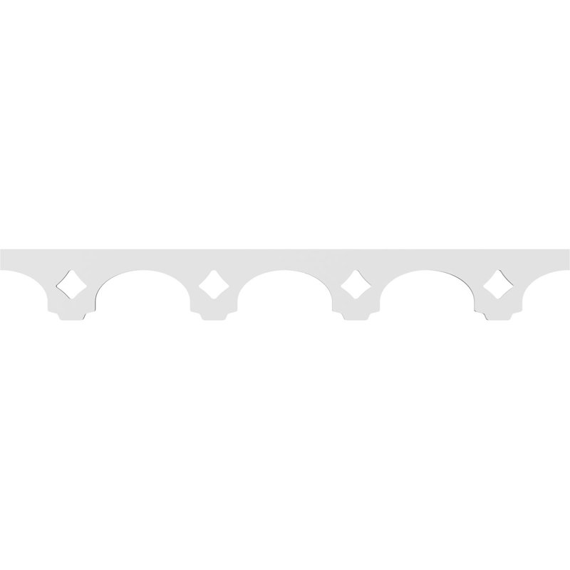 Garniture de sol en PVC de qualité architecturale H 6 po x P 5/8 po x L 48 po Freeport, H 6 po x L 48 po x P 0,63 po