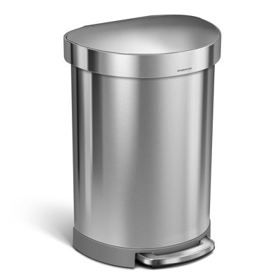 Simplehuman Semi-Round Pedal Bin, Brushed Stainless Steel