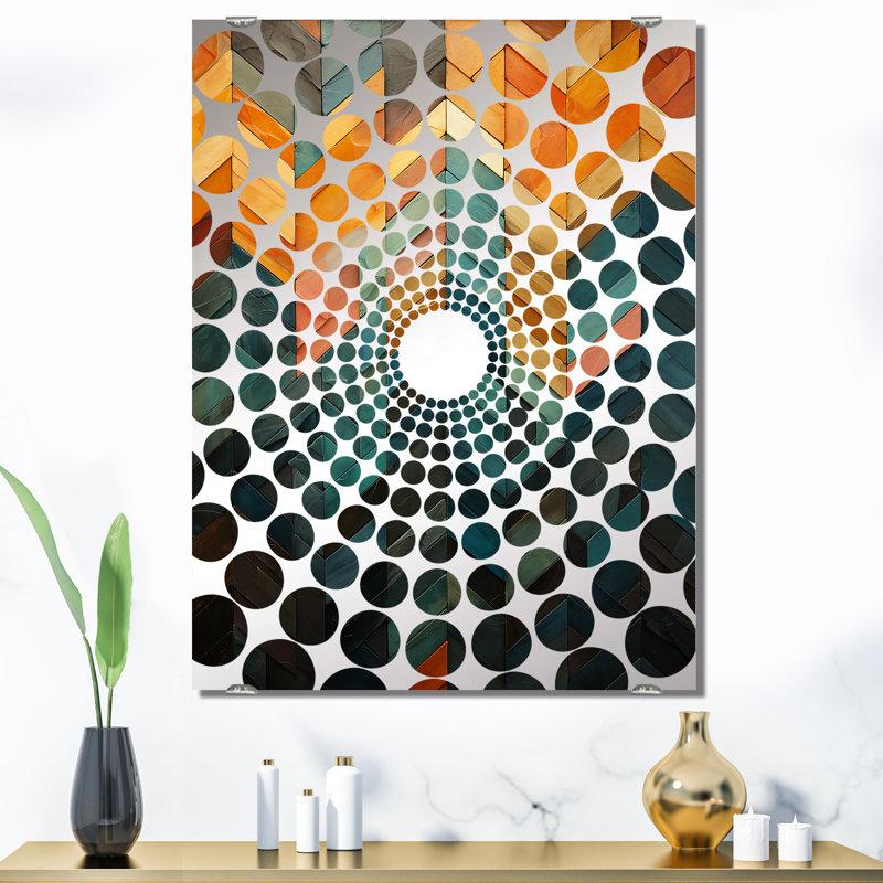 Bouwkamp - grand miroir mural à carreaux abstraits MIR137627, 40 po x 30 po