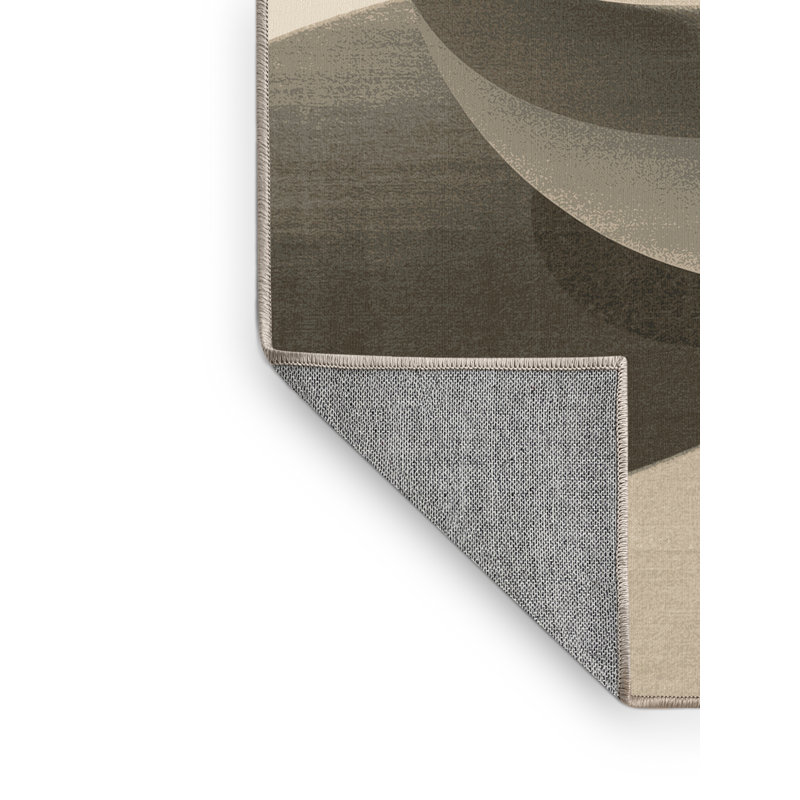 Tapis beige lavable à la machine en matcha bol matcha moderne, 4 x 6