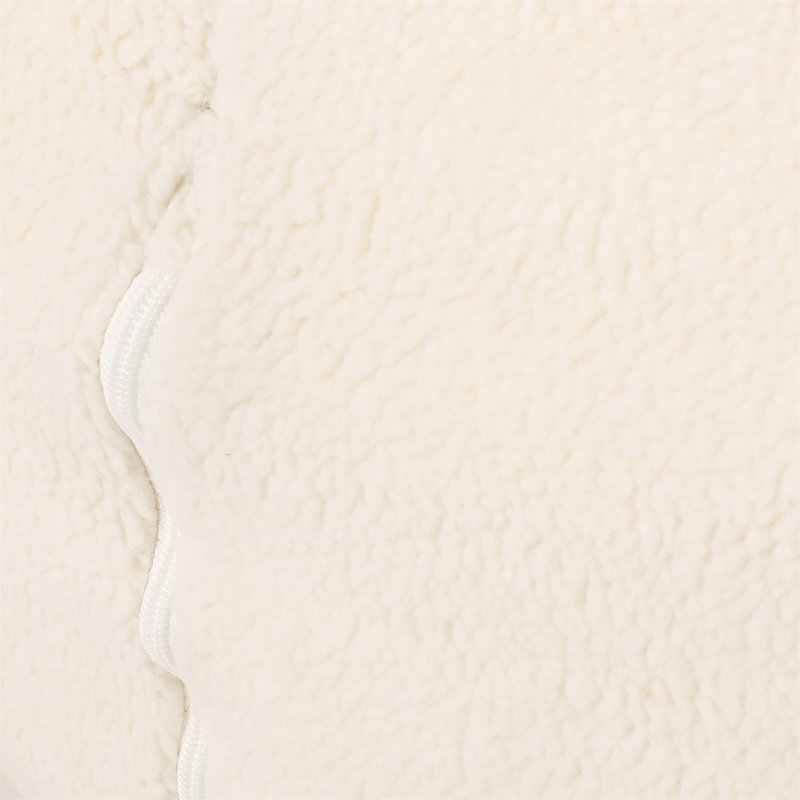 Fauteuil à billes arrondi Kavel, Tissu crème