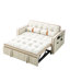 Lit escamotable, 2 places avec poches latérales, coussins lombaires réglables, salon de bureau moderne pour appartement, velours de chambre beige-577128449