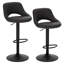 Simonsen Swivel Upholstered Adjustable Height Counter Stool with Metal Frame-1139129960