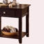 Table d'appoint noire avec tablette inférieure