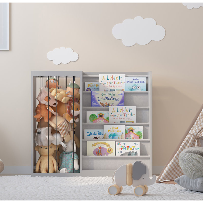 34cm H x 90cm W Bookcase, Grey