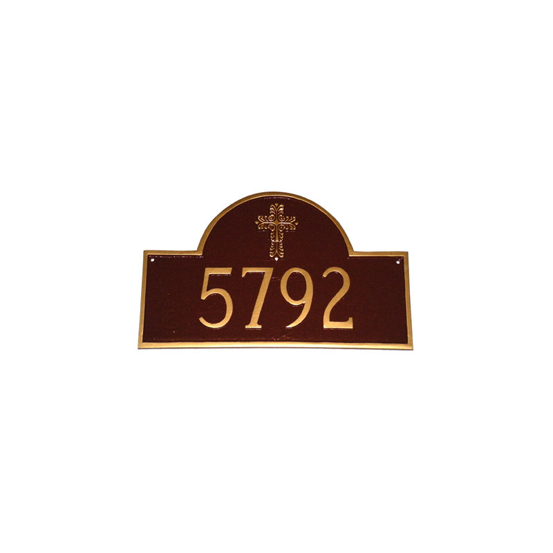Plaque d’adresse murale sur 1 ligne Classic, Noir / Blanc