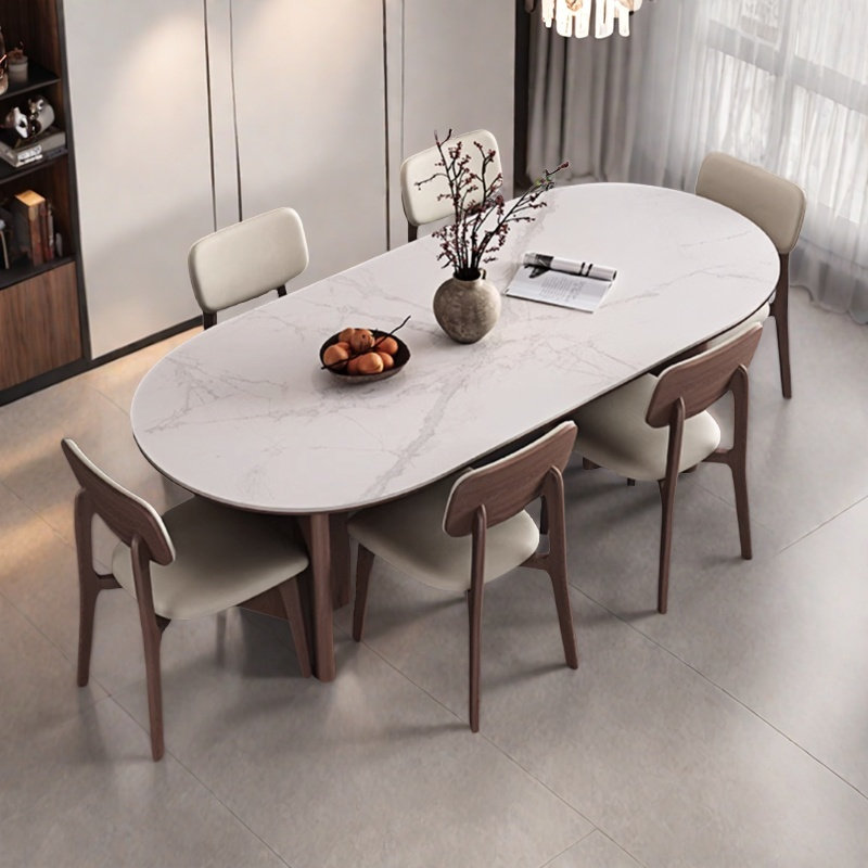 Table et chaise de salle à manger rétro et pratique, H 29,5 po x L 70,8 po x l 35,4 po, 7