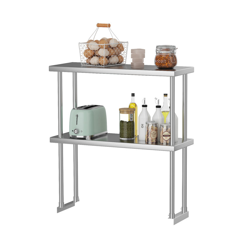 Table de travail en acier inoxydable 12 x 36 pouces, table de préparation de cuisine avec tablette inférieure, équipement commercial robuste pour restaurant, maison, garage