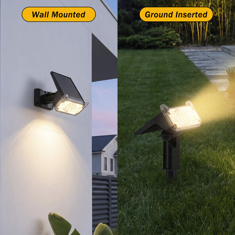 Solar Path Lights, Adjustable 2-in-1 Wall/Ground Light
