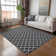 Premium Machine Washable Uran AMF140 Black Rug