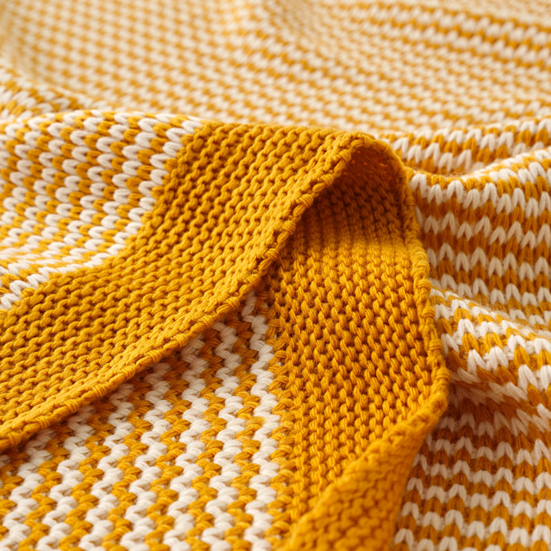 Lecia Throw Blanket, Mustard