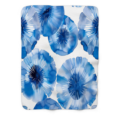 Shibori Splash Delight - Couverture sherpa de qualité supérieure 1 pièce
