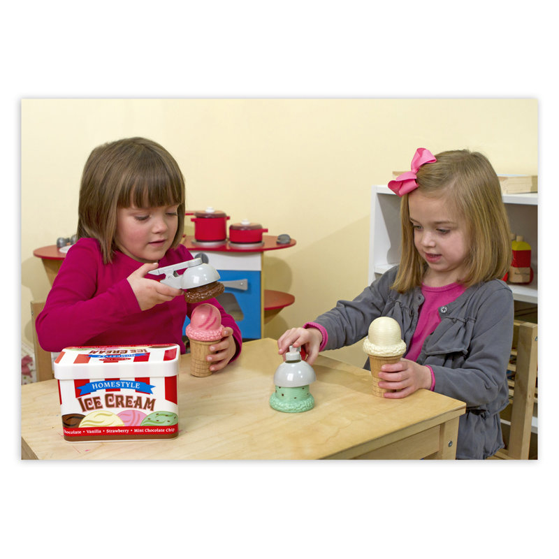 Scoop and Stack Ice Cream Cone Play Food Set