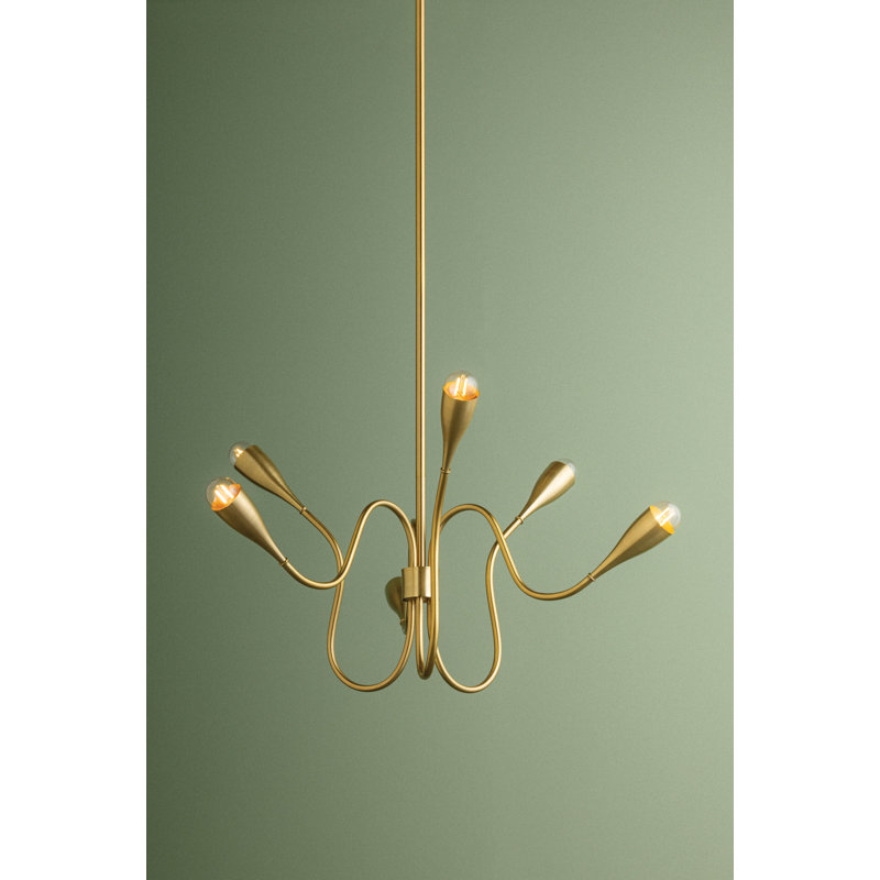 Lustre Anaise, H 18,5 po x l 36 po x P 36 po, Six lumières