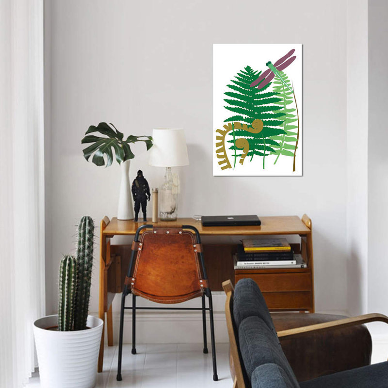 « palm imaginaire jardin ii », impression sur toile, H 60 po x l 40po x P 1,5 po, Toile tendue