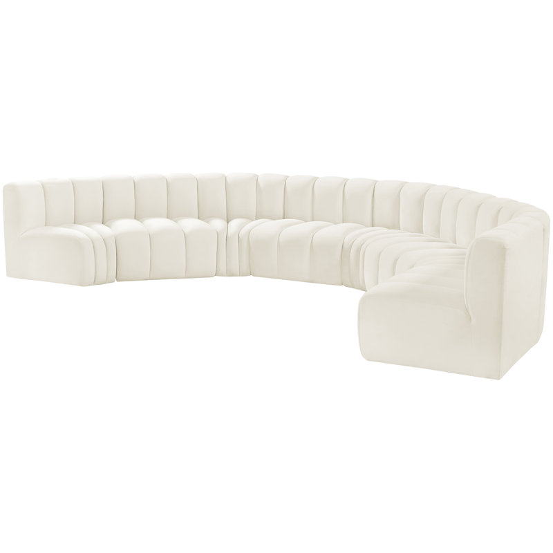 Canapé et chaise rembourrés Hormachea, Velours crème