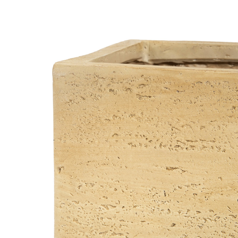 Jardinière rectangulaire faite à la main de 31 po de largeur, 16,15 po de profondeur, brun antique, prête à l'emploi, avec drainage 31 po x P 16,15 po x H 14,5 po, sans assemblage, pour le contrôle