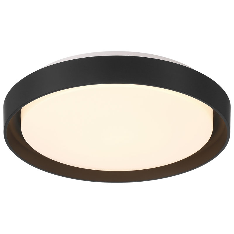 Lumea 3CCT LED Flush Mount - 15.5" - Matte Black Finish, Matte Black