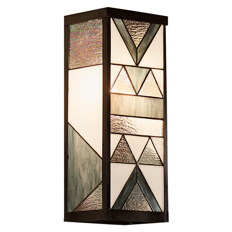 Alten 1 - Bulb 16.25"H Stained Glass Outdoor Wall Lantern