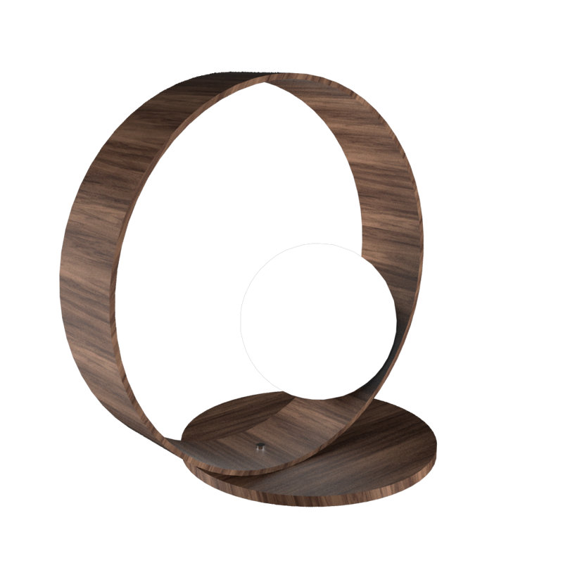 Sfera Desk Table Lamp, American Walnut