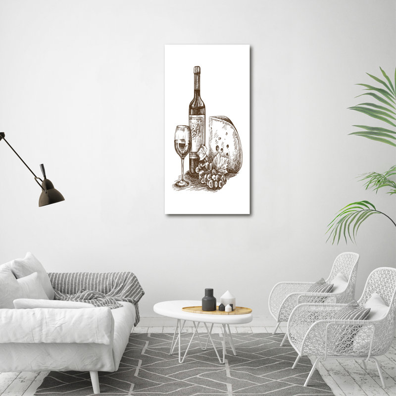 Wine And Snacks - Wrapped Canvas Print