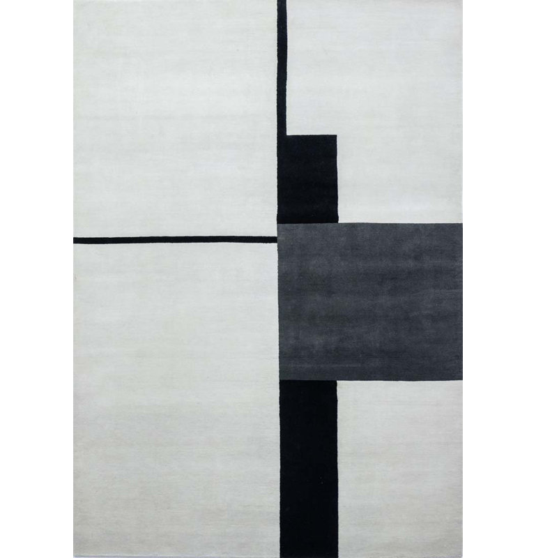 Modern Edit Hand Knotted Wool Oriental Rug