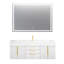 Meuble-lavabo flottant de 60 po avec lavabo simple en acrylique renforcé blanc brillant Milana