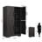Farmhouse Black Bathroom Storage Cabinet With Doors And Adjustable Shelves, Freestanding