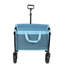 Chariot utilitaire pliable léger avec roulettes, chariot pliable avec capacité de poids élevée et porte-gobelets pour le camping, le jardin et le magasinage (bleu)-122630241