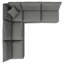 Canapé modulaire d'extérieur sans accoudoirs 5 pièces Commix par Modway-64320866
