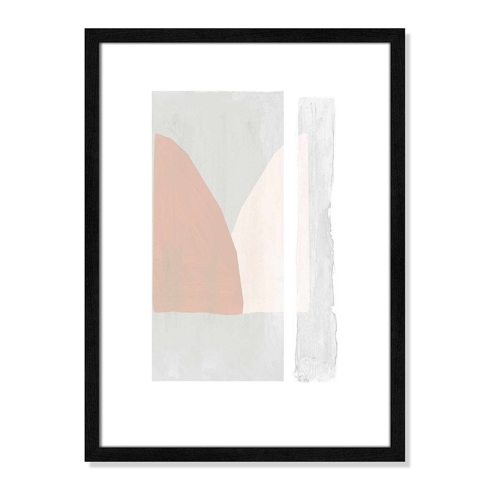 Soft and Light - Painting Print, 23" H x 17" W x 0.75" D, Black Wood Framed Paper