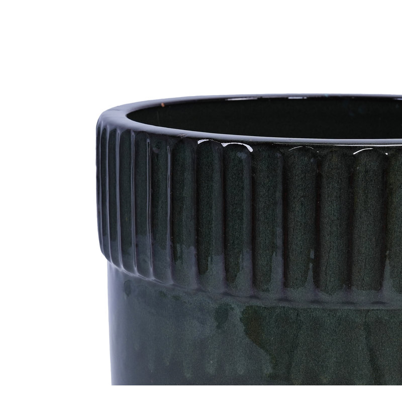 3 Pieces Ceramic Flowerpot, Modern Planter For Patio, Garden, Windowsills, Antique Black