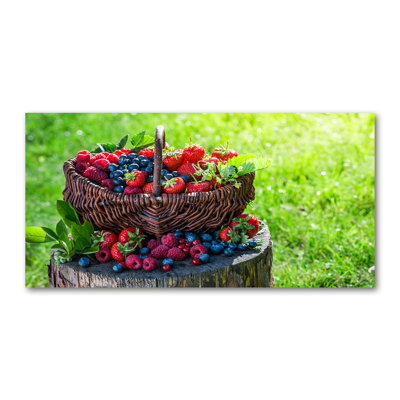 A Basket Of Forest Fruits - Wrapped Canvas Print