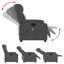 Fauteuil de massage inclinable gris foncé-673236538