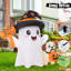 Fantôme et chiot gonflables d'Halloween de 5 pi avec lumières DEL intégrées