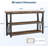 47" Industrial 3-Tier Console Table, Rustic Brown Sofa Table with Storage for Entryway & Living Room