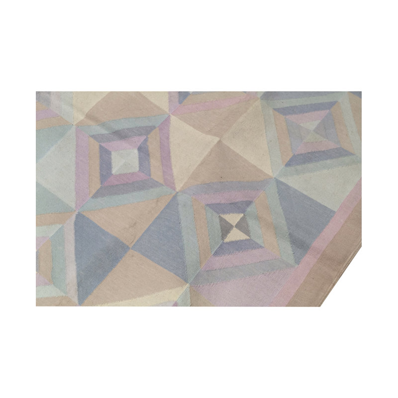 Hand-Knotted High-Quality Blue/Pink/Beige/Ivory Area Rug