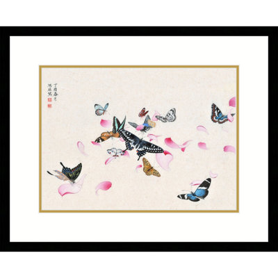 Butterflies and the Buddha's Petals by Xiu Yitang - Single Picture Frame Print