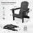 Wolak High Density Polyethylene Folding Adirondack Chair With Double Cup Holder-360845494