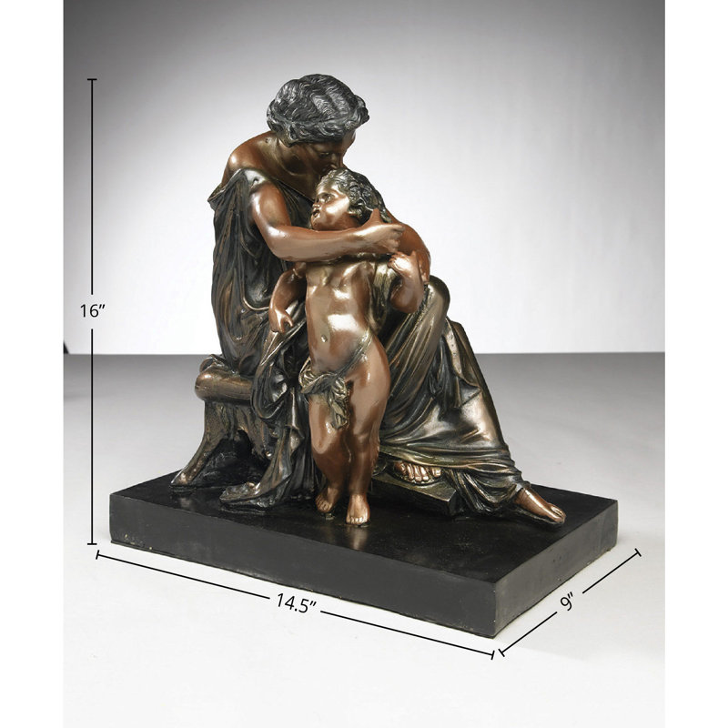 Ethridge Woman with Child Cherub Figurine
