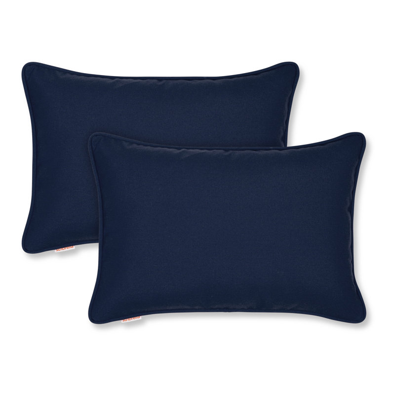 Housse de coussin Sunbrella, Polyester, Rectangle H 13 po x l 20 po, Indigo