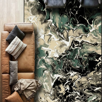 Tapis noir / gris / ivoire / beige Galaxy Series