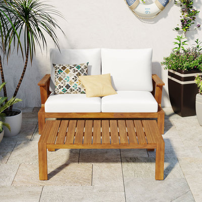 Ensemble de canapés en bois d'acacia Comfort