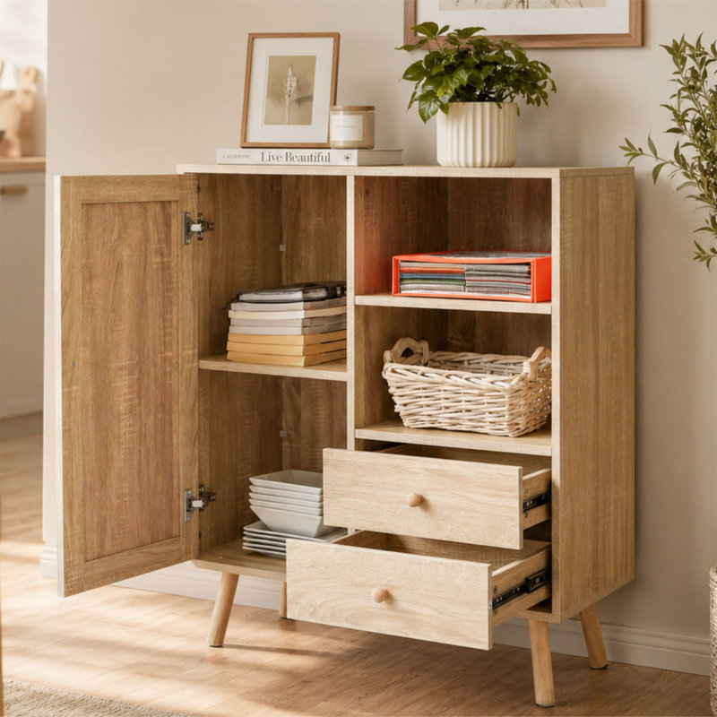 Allissa Wicker/Rattan Rectangle Accent Cabinet