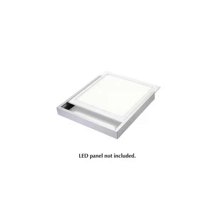 2x2 Surface Mount Kit for LED Backlit Panel Lights, Extruded Aluminum Ceiling Frame, Easy Install Surface Mounting Kit - White