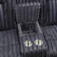 Causeuse inclinable gris foncé avec porte-gobelet à console centrale-131070118