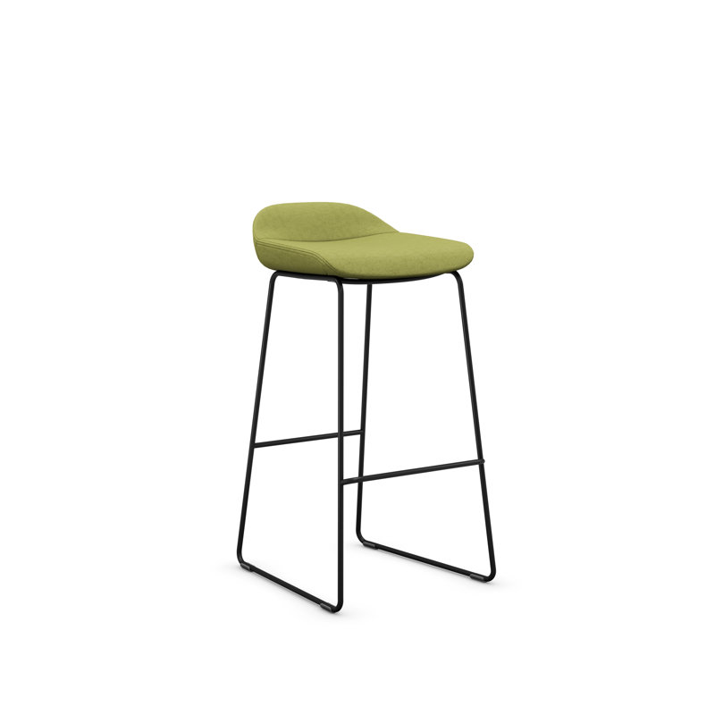 Tabouret Lilly , Noir, Polyester pomme, Tabouret de bar (siège d'une hauteur de 30 po)