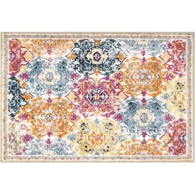 Vintage Soft Laundry Rug Runner, Non Slip Entryway Runner Mat, Washable Kitchen Area Carpet For Bathroom, Entryway And Bedroom (2' X 3', Colorful)