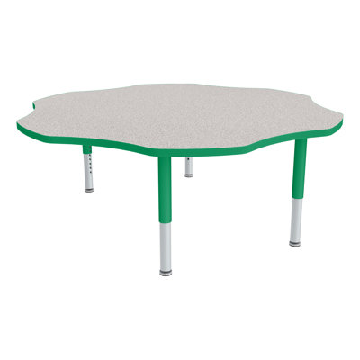 Adjustable Height Flower Preschool Classroom Activity Table with Casters