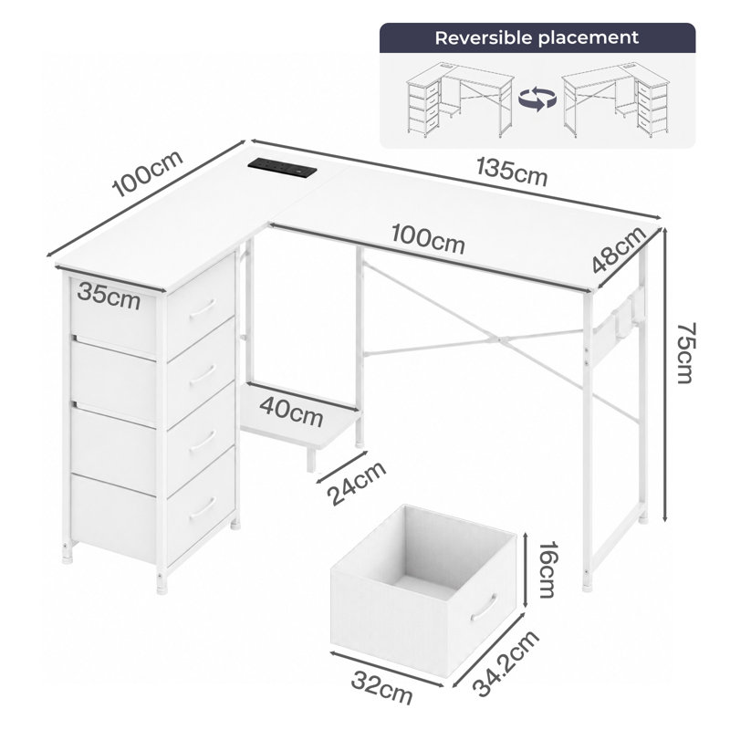 L-Shaped Computer Desk